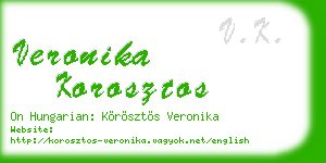 veronika korosztos business card