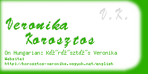 veronika korosztos business card